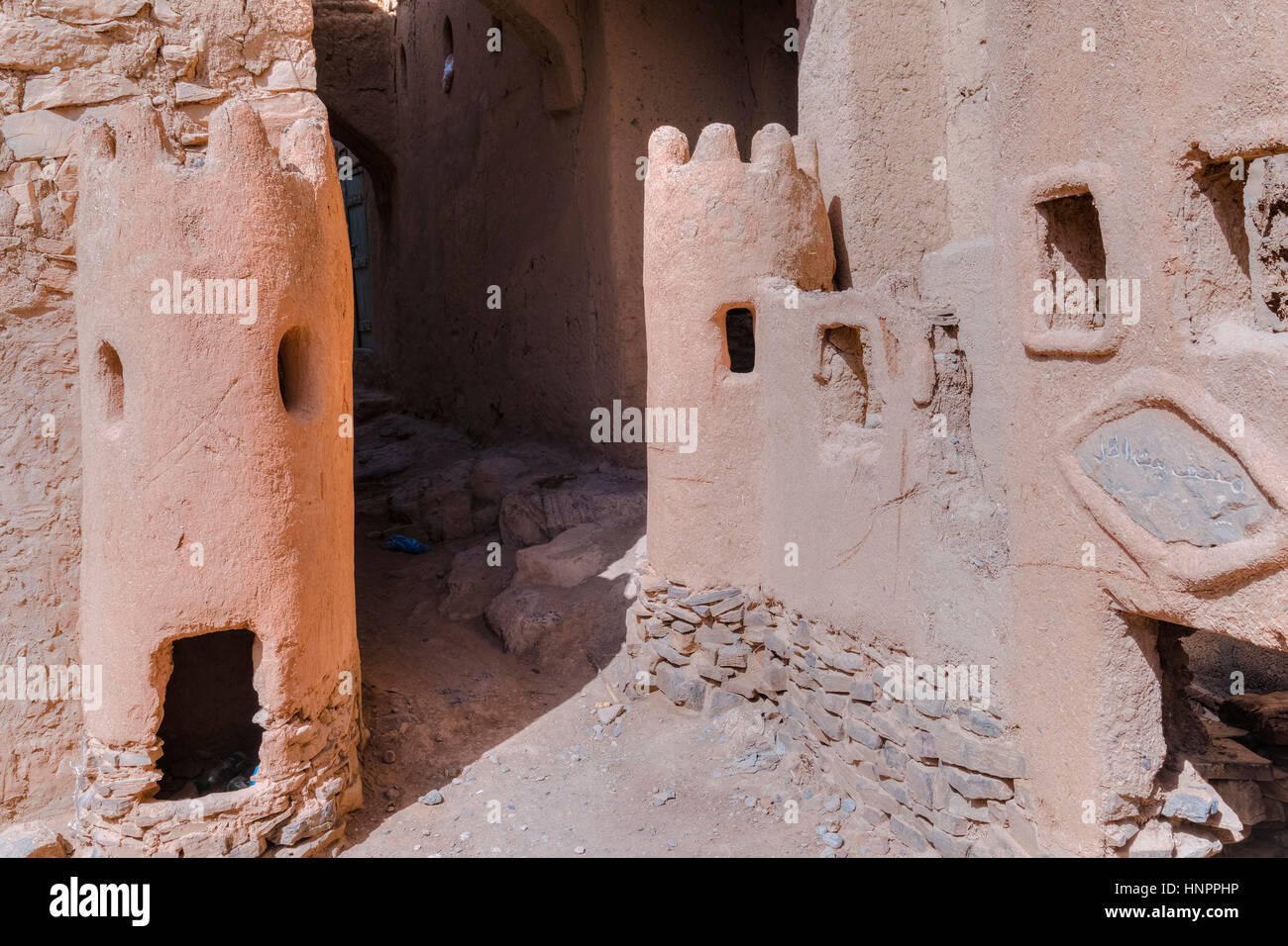 Il vecchio villaggio di Al Hamra, Oman, Medio Oriente e Asia Foto Stock