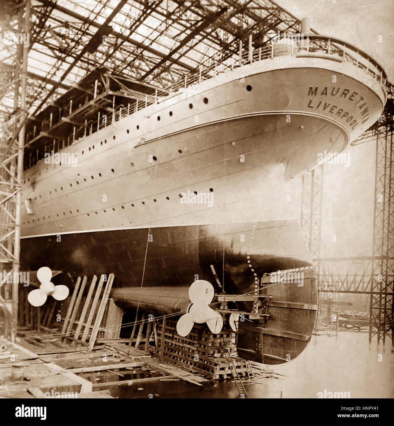 La RMS Mauretania Foto Stock