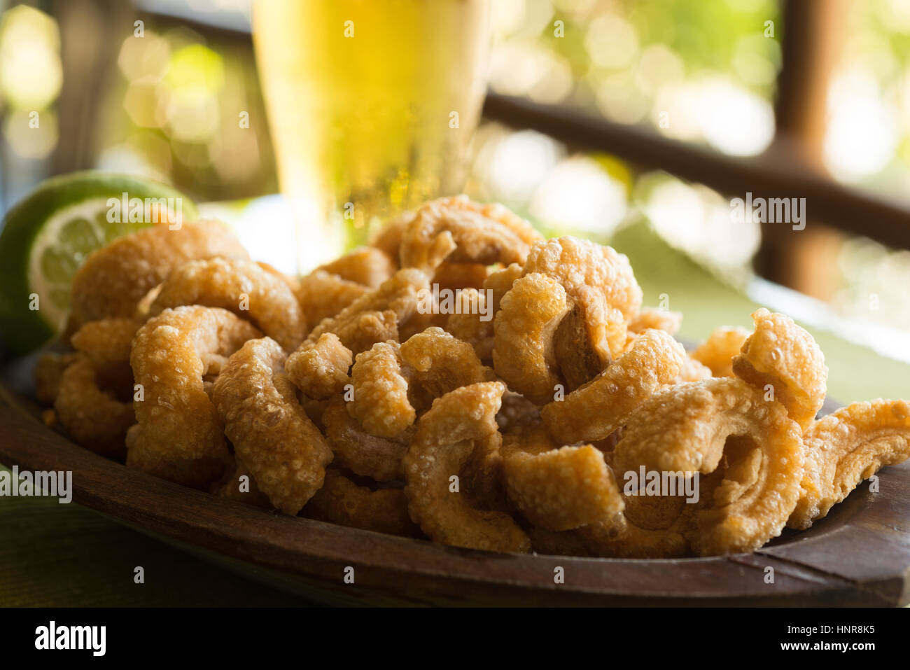 Torresmo, cibo locale, Brasile Foto Stock