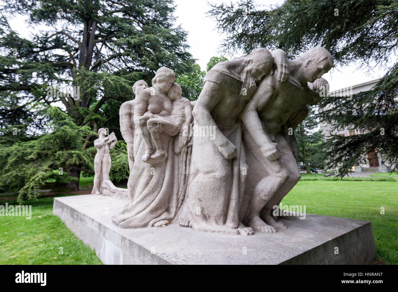 L'effort humain, sforzo umano, da James Vibert 1935 in Parc William Rappard, Ginevra, Svizzera Foto Stock