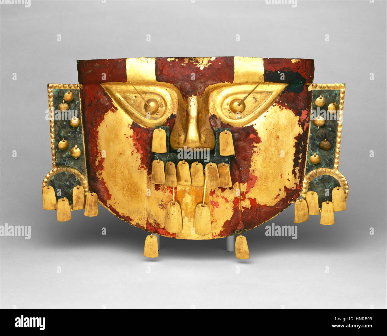 Un 10th-11secolo Funery maschera dal Perù. Foto Stock