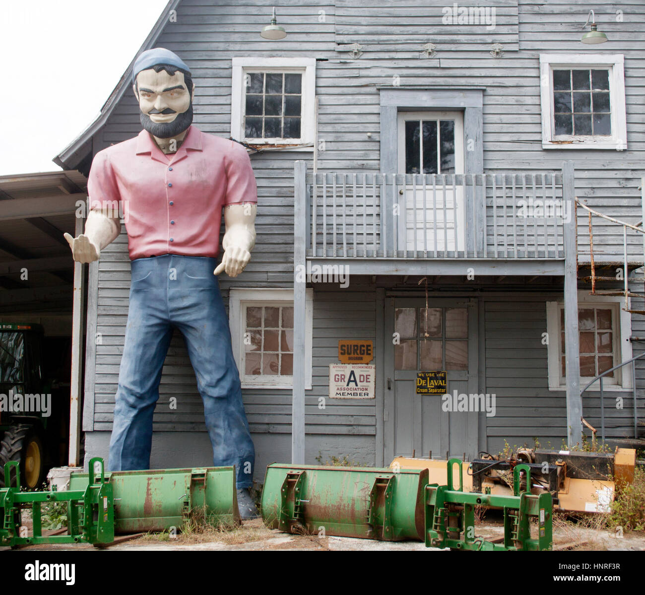Il Puncheon Camp Creek Cattle Ranch di Edneyville, North Carolina, offre un fascino rustico, pascoli ondulati e un vero assaggio della vita agricola delle montagne del sud. Foto Stock