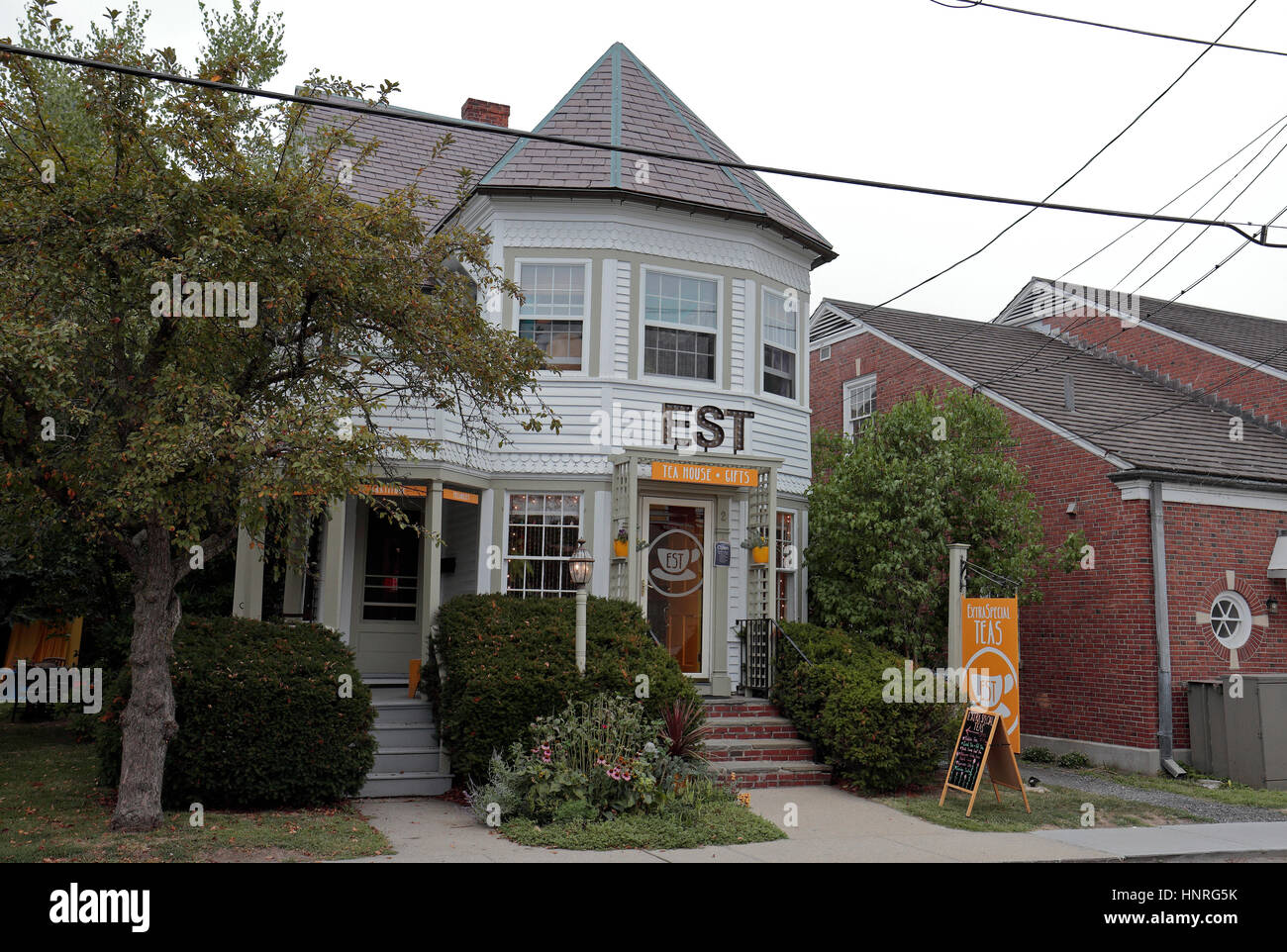 L'Est tea house e negozio di articoli da regalo in Great Barrington, Berkshire County, Massachusetts, Stati Uniti. Foto Stock
