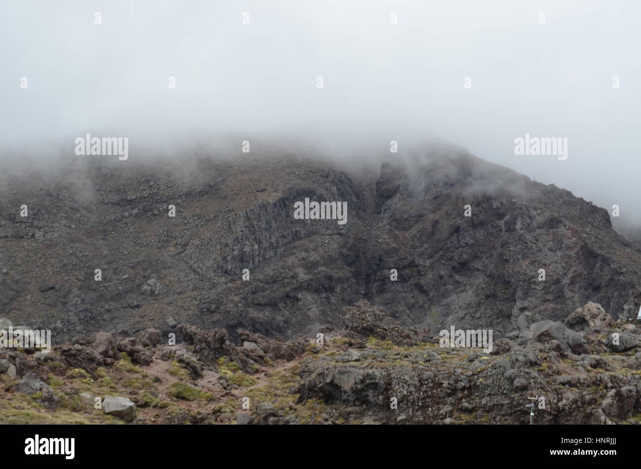Terreno roccioso a Mt Ruapehu, Nuova Zelanda Foto Stock