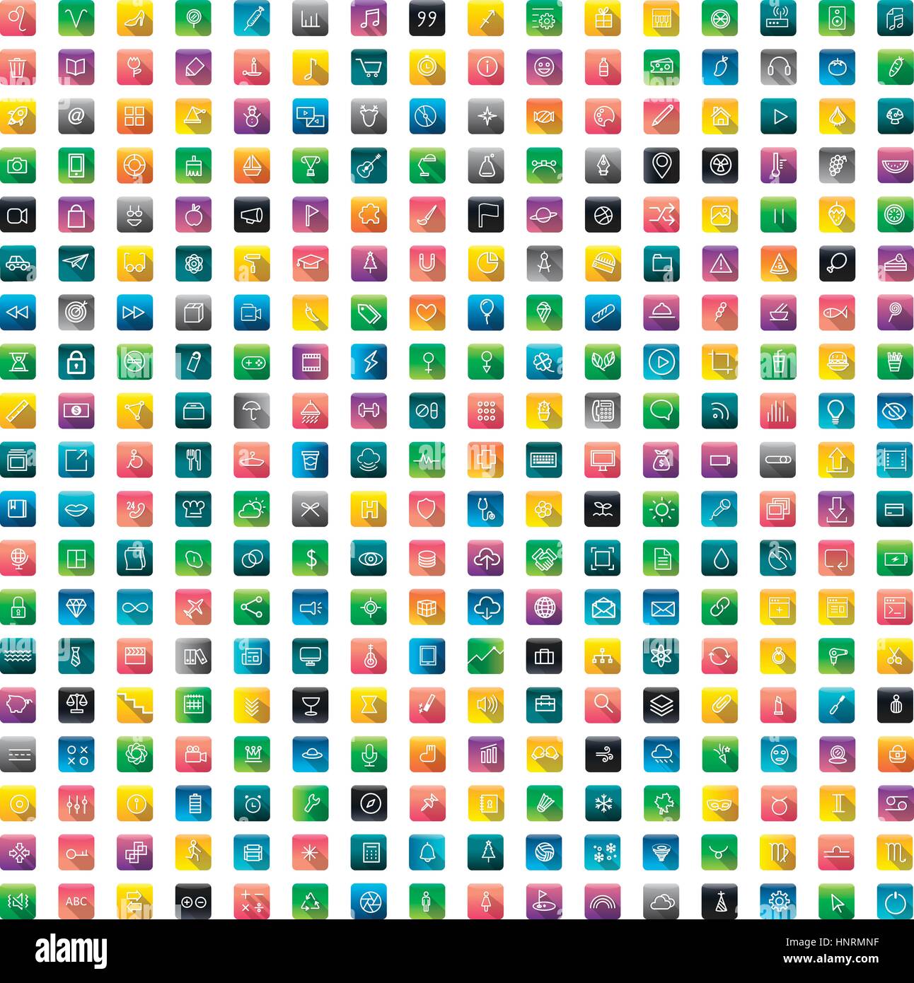 Icona vettore di raccolta di contenuti di applicazioni concetto Illustrazione Vettoriale