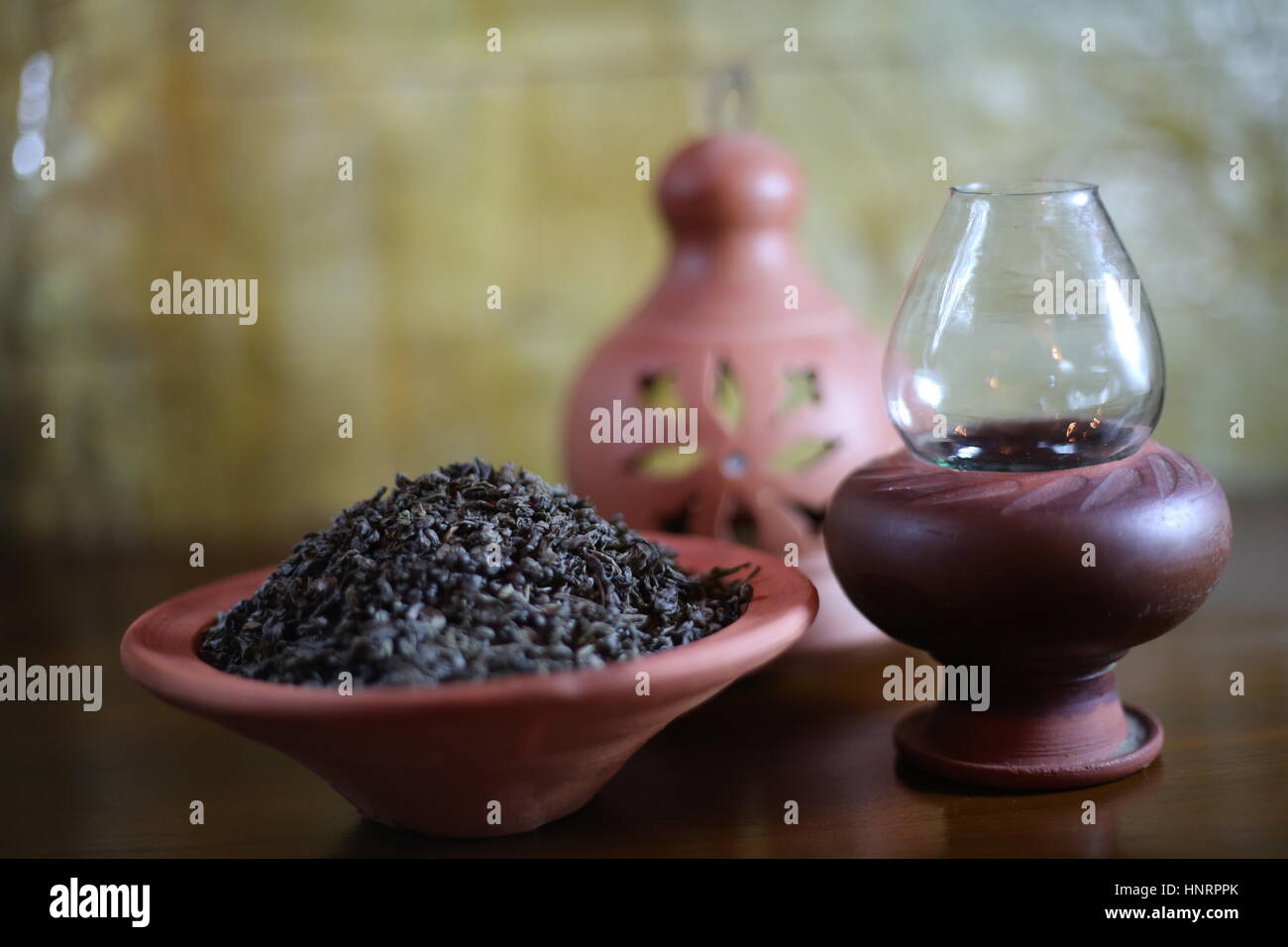 Kashmir foglie di tè Foto Stock