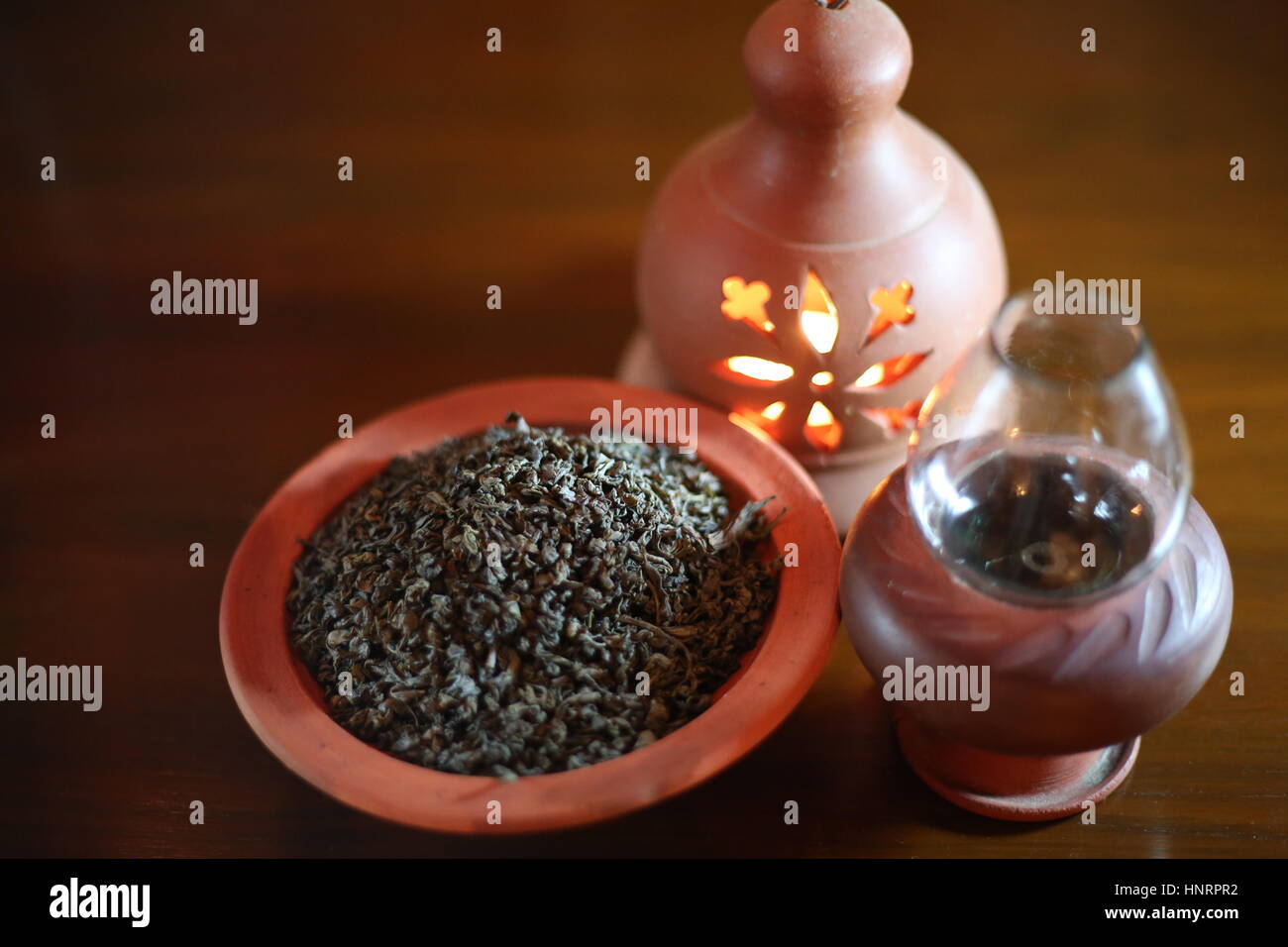 Kashmir foglie di tè Foto Stock
