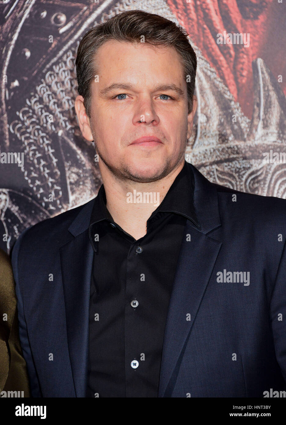 Los Angeles, California, USA. Il 15 febbraio 2017. Matt Damon 090 arrivando alla Grande Muraglia Premiere al Chinese Theatre di Los Angeles. Il 15 febbraio 2017. Credito: Tsuni / USA/Alamy Live News Foto Stock