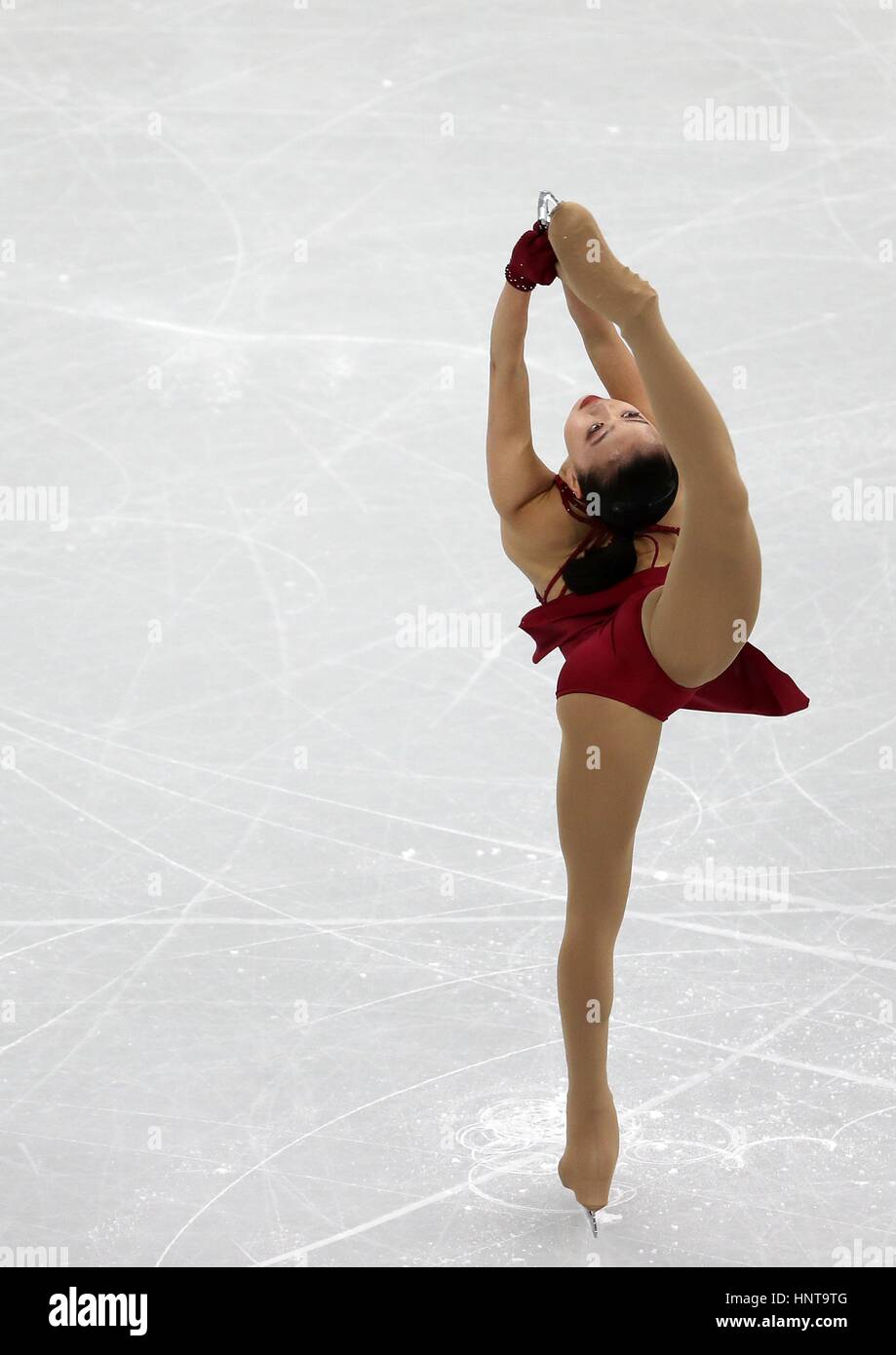 Shuran Yu di Singapore compete nel Signore breve programma durante l'ISU quattro continenti figura Skating Championships Evento di prova per PyeongChang 2018 Olimpiadi invernali a Gangneung Ice Arena Febbraio 16, 2017 in Gangneung, Corea del Sud. L'evento si svolge un anno prima dell'inizio del 2018 dei Giochi Olimpici Invernali di PyeongChang. (Jeon Han/Koreanet via Planetpix) Foto Stock