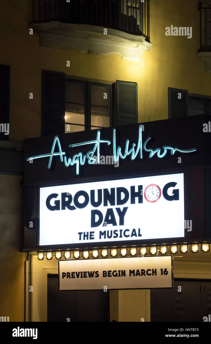Groudhog Day, il musical al Teatro August Wilson Foto Stock