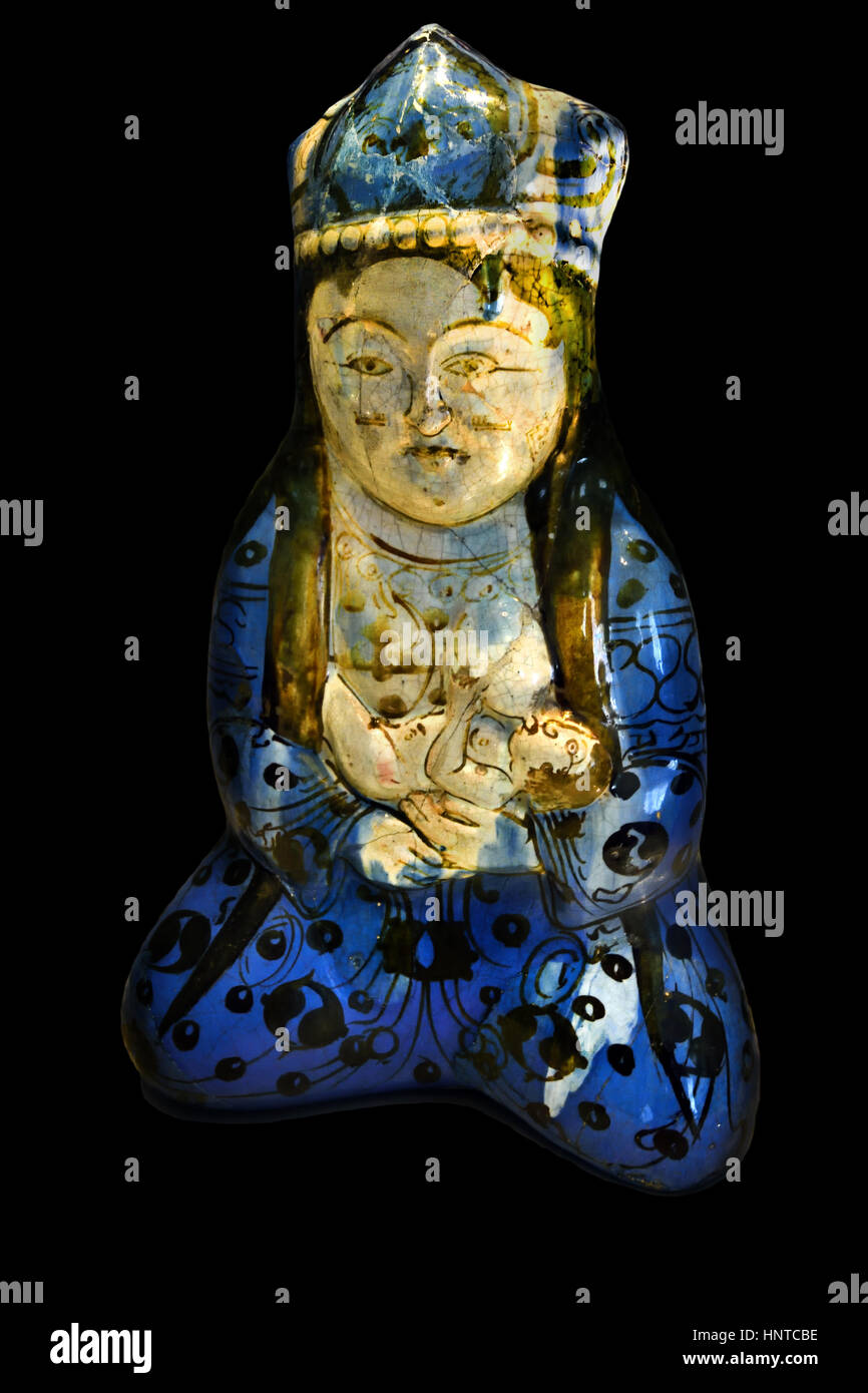 Maria con Gesù ? O una dea con bambino Iran xiii secolo ci fu un gruppo di cristiani nell'impero mongolo Foto Stock