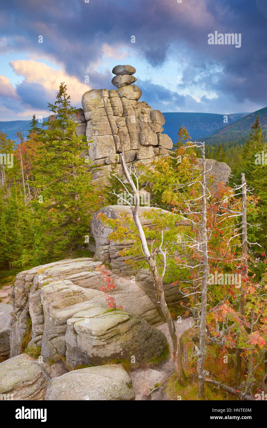 Karkonosze Mountains National Park, Polonia, Europa Foto Stock