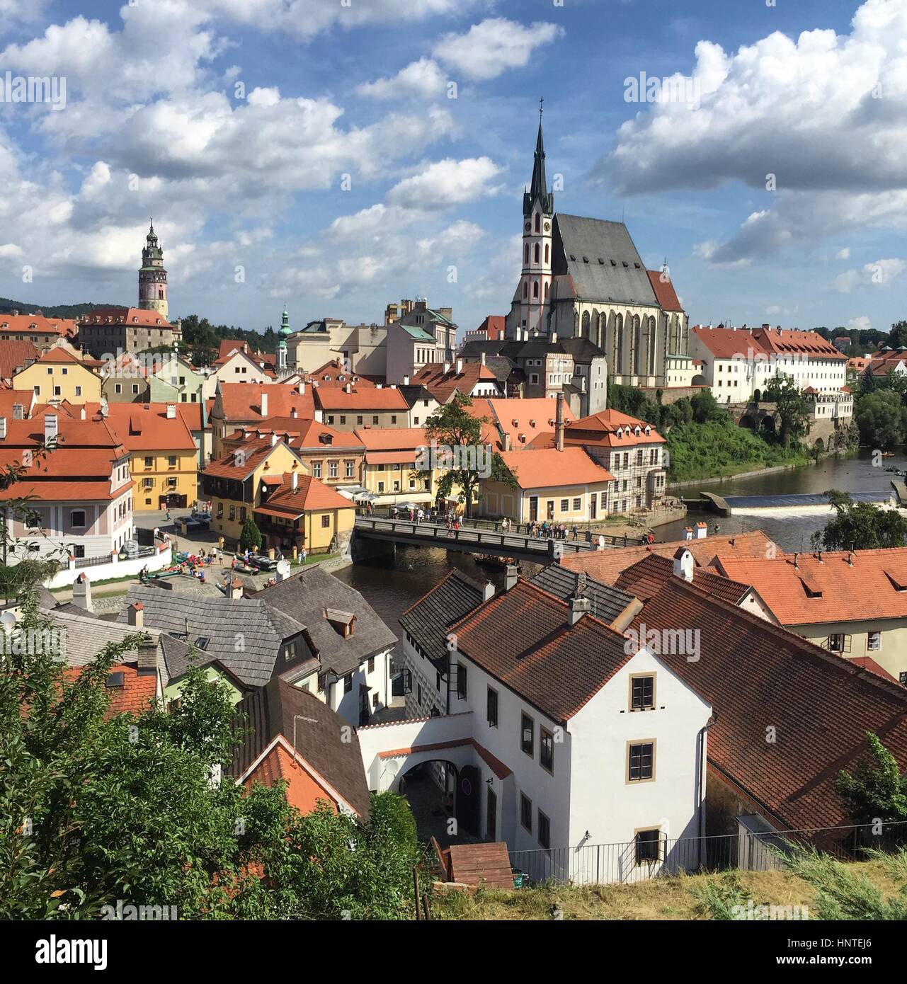 Cesky Krumlov, Repubblica Ceca Foto Stock