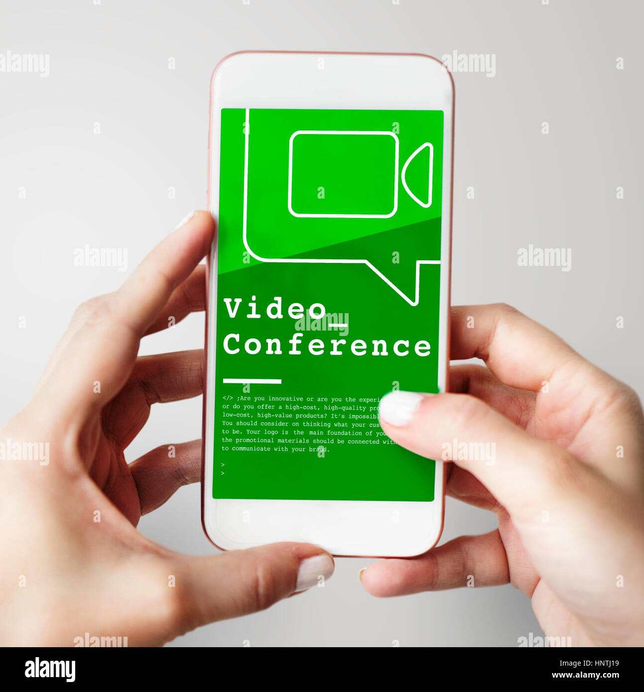 Conferenza Video telecomunicazioni il concetto di lavoro Foto Stock