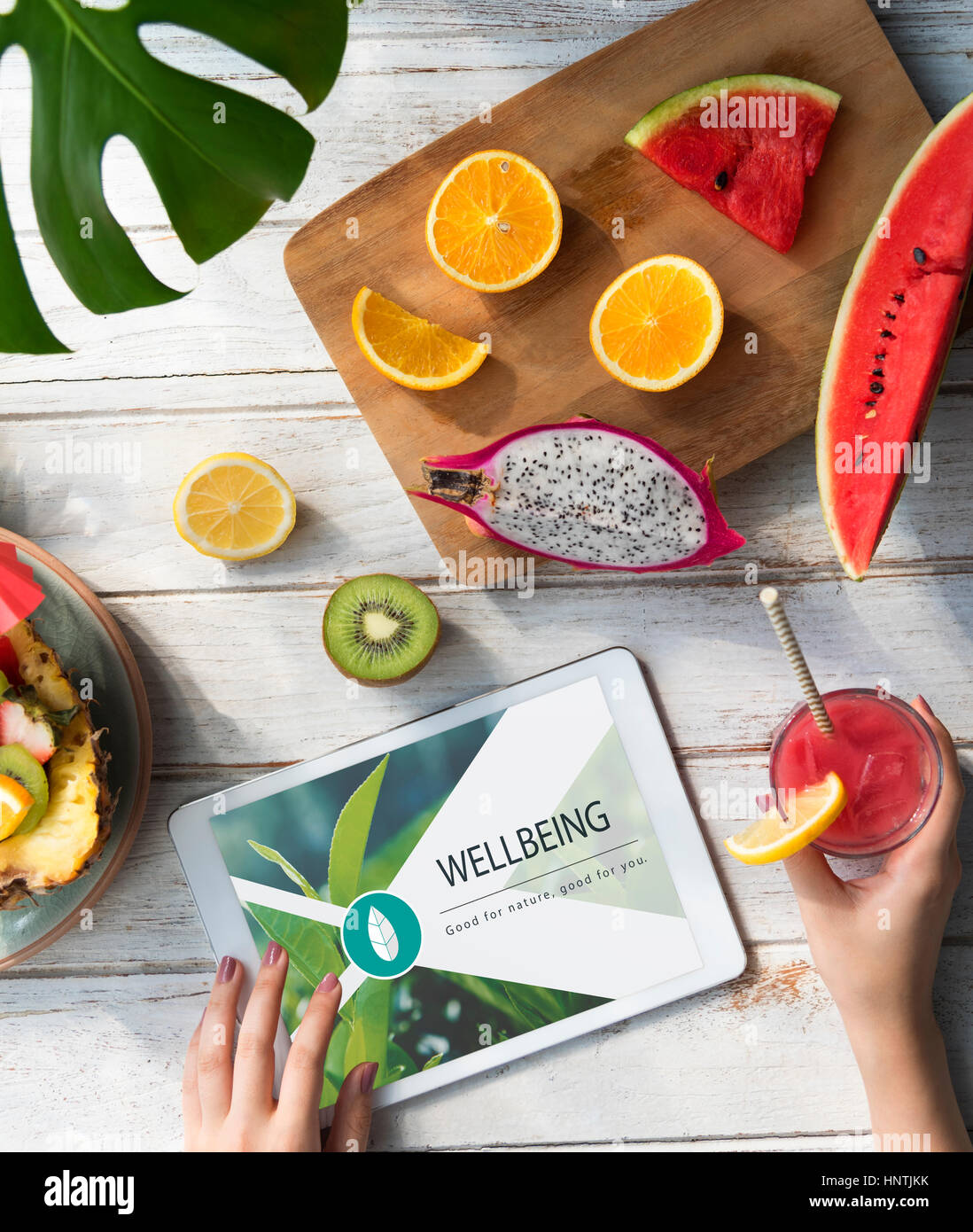 Il cibo fresco stile di vita sano Organic Foto Stock