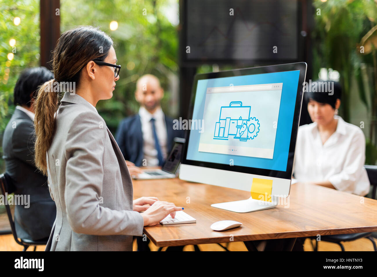 Strategia grafico a cavaliere del concetto di Icona Foto Stock