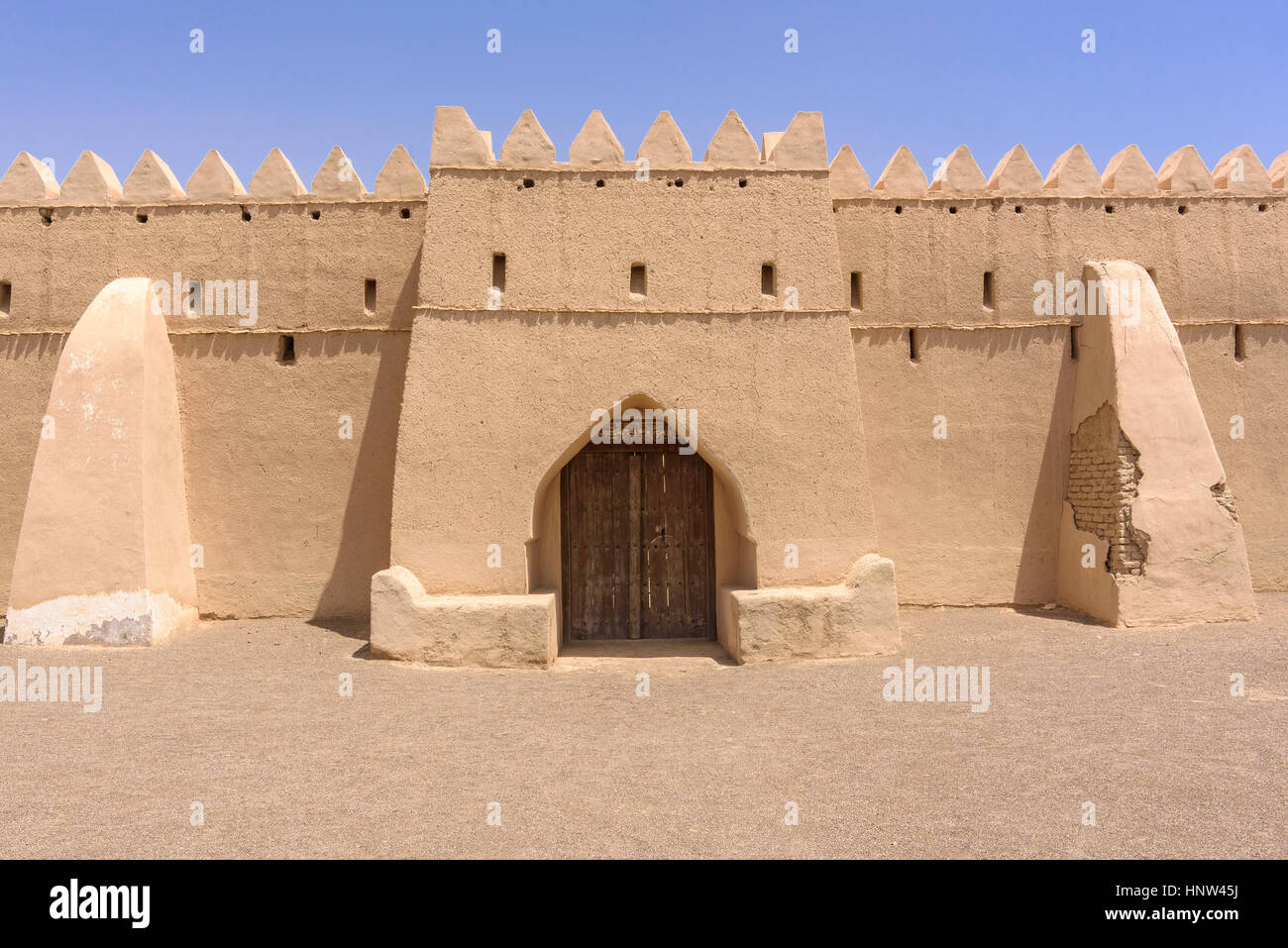 Al Jahili Fort, Al Ain, Emirati Arabi Uniti. Ex casa del Al Nahyan famiglia regnante di Abu Dhabi emirato Foto Stock