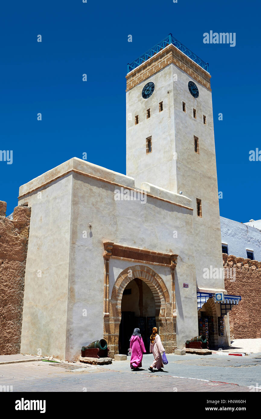 Arabesque gateway berbero di Essaouira, Marocco Foto Stock