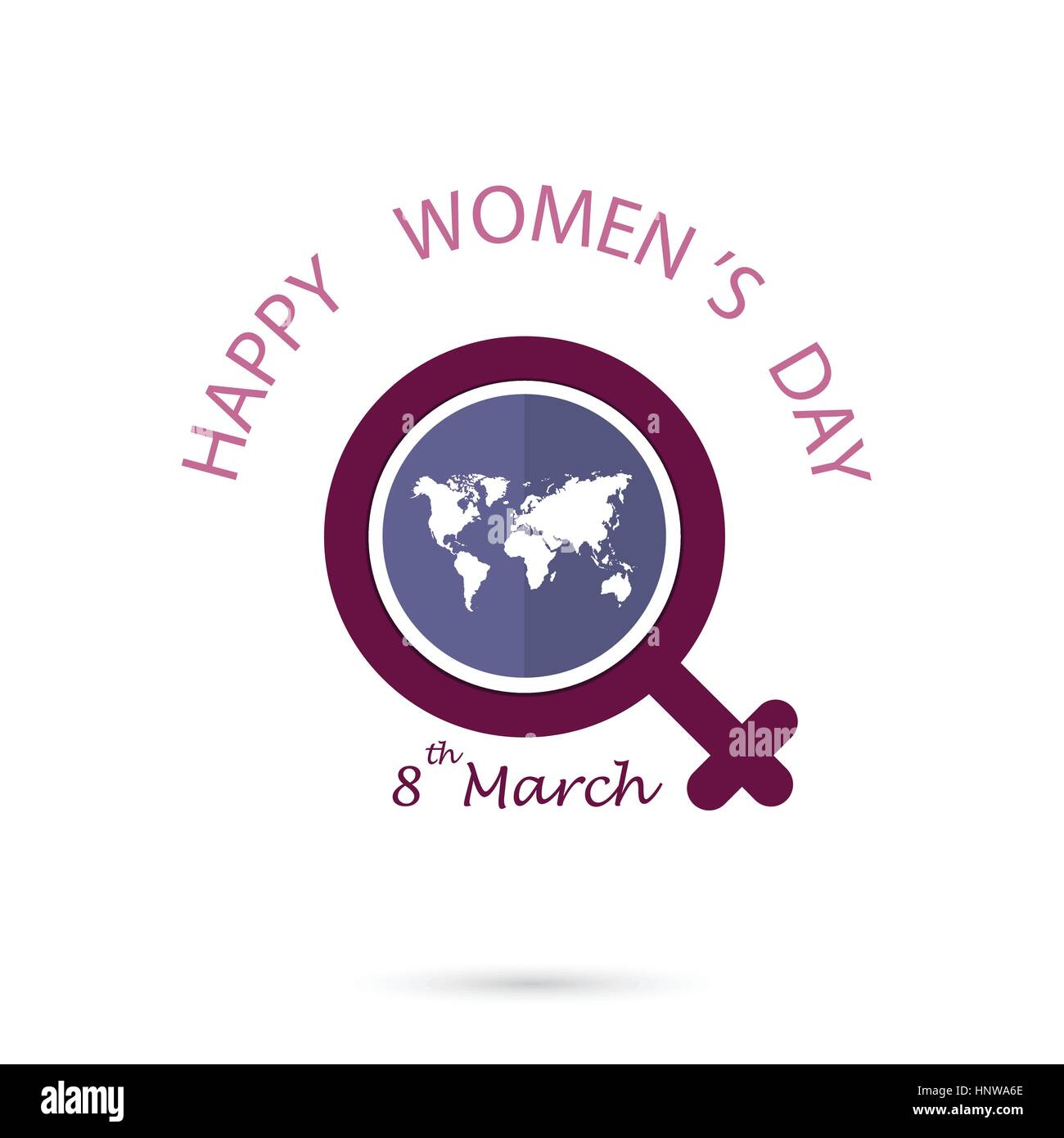 La giornata internazionale della donna icon.la giornata della donna simbolo.design minimalista per la giornata internazionale della donna concetto. Illustrazione Vettoriale