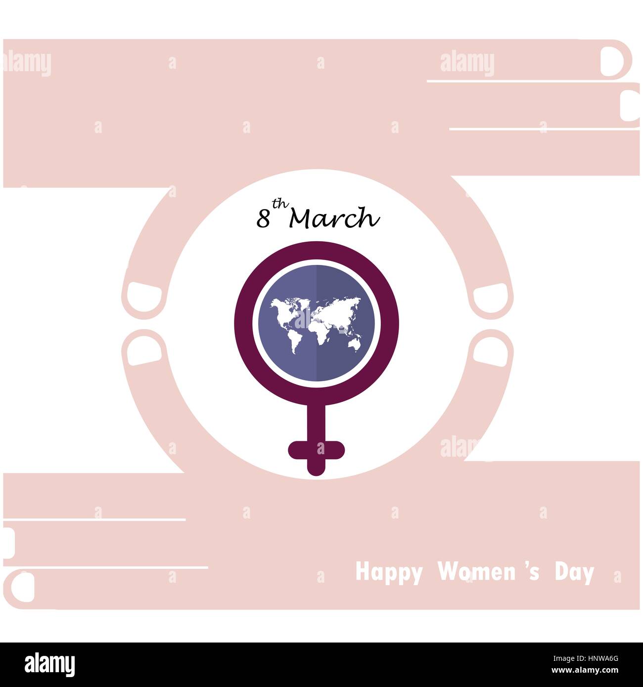 La giornata internazionale della donna icon.la giornata della donna simbolo.design minimalista per la giornata internazionale della donna concetto.illustrazione vettoriale Illustrazione Vettoriale