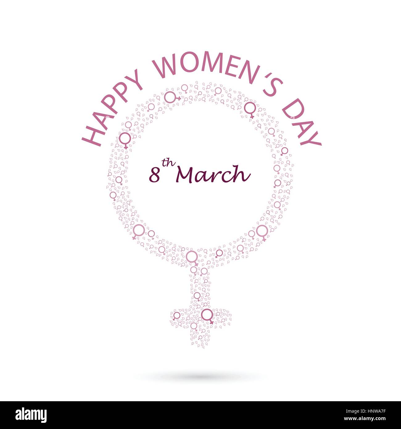 La giornata internazionale della donna icon.la giornata della donna simbolo.design minimalista per la giornata internazionale della donna concetto.illustrazione vettoriale Illustrazione Vettoriale