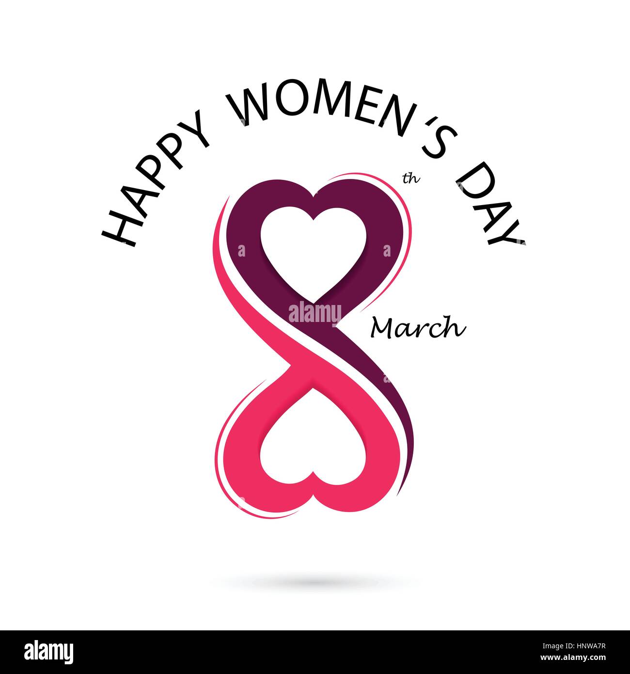 Creative 8 marzo logo design vettoriali con la giornata internazionale della donna icon.la giornata della donna simbolo.design minimalista per la giornata internazionale della donna concetto.V Illustrazione Vettoriale