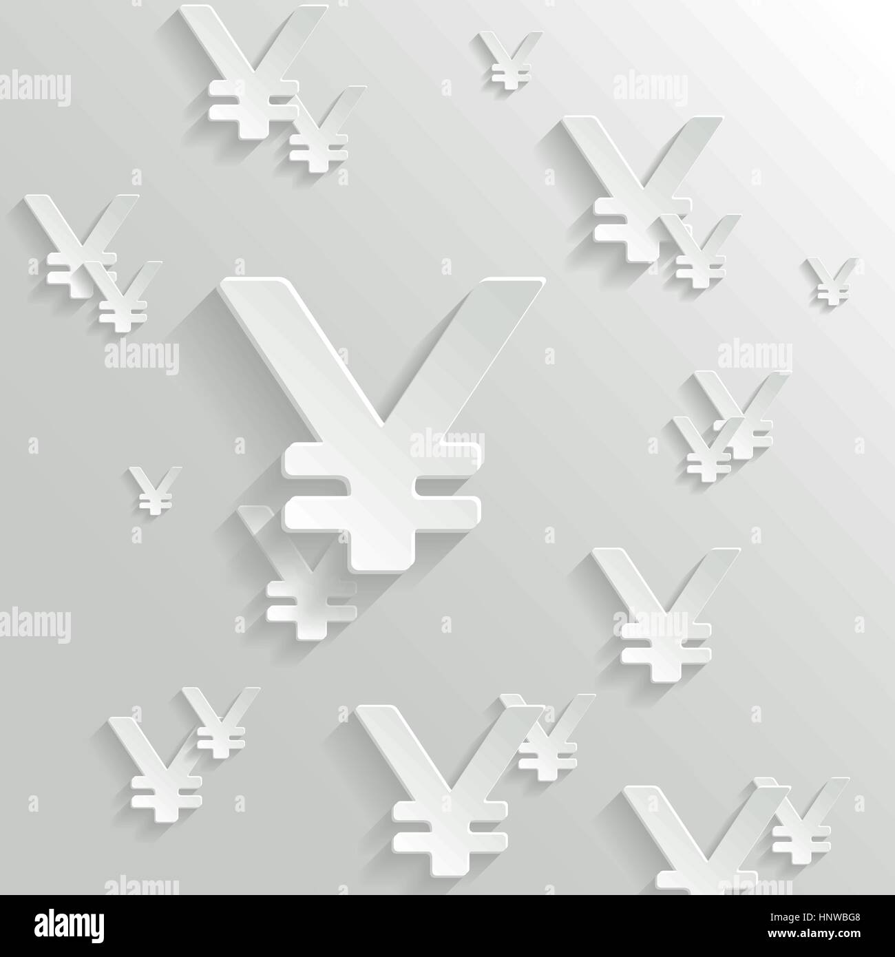 Abstract lo sfondo con il simbolo dello Yen. Illustrazione Vettoriale