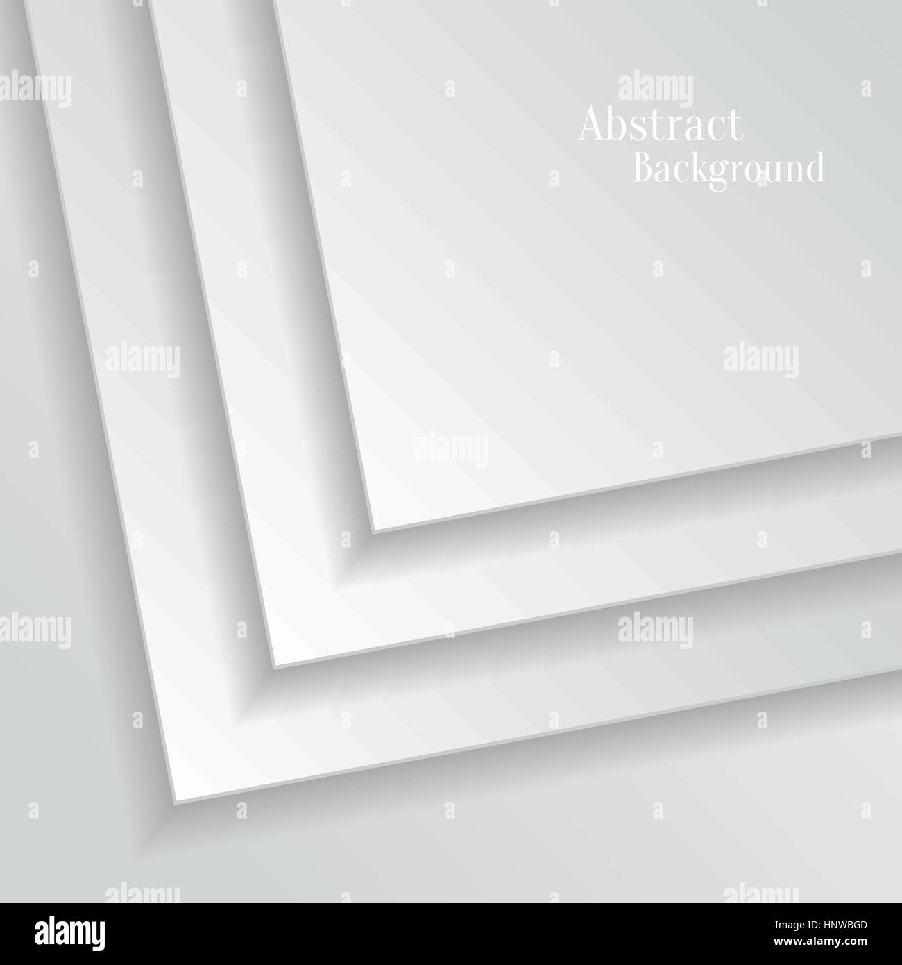 Abstract bianco sfondo vettoriale con strati di carta Illustrazione Vettoriale