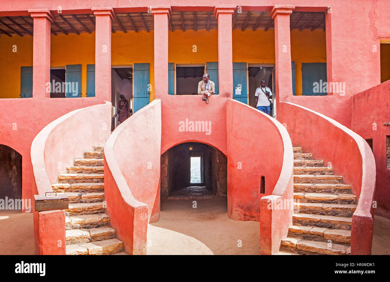 La casa di slave, Isola di Gorea, Sito Patrimonio Mondiale dell'UNESCO,  vicino a Dakar, Senegal, Africa occidentale, Africa Foto stock - Alamy