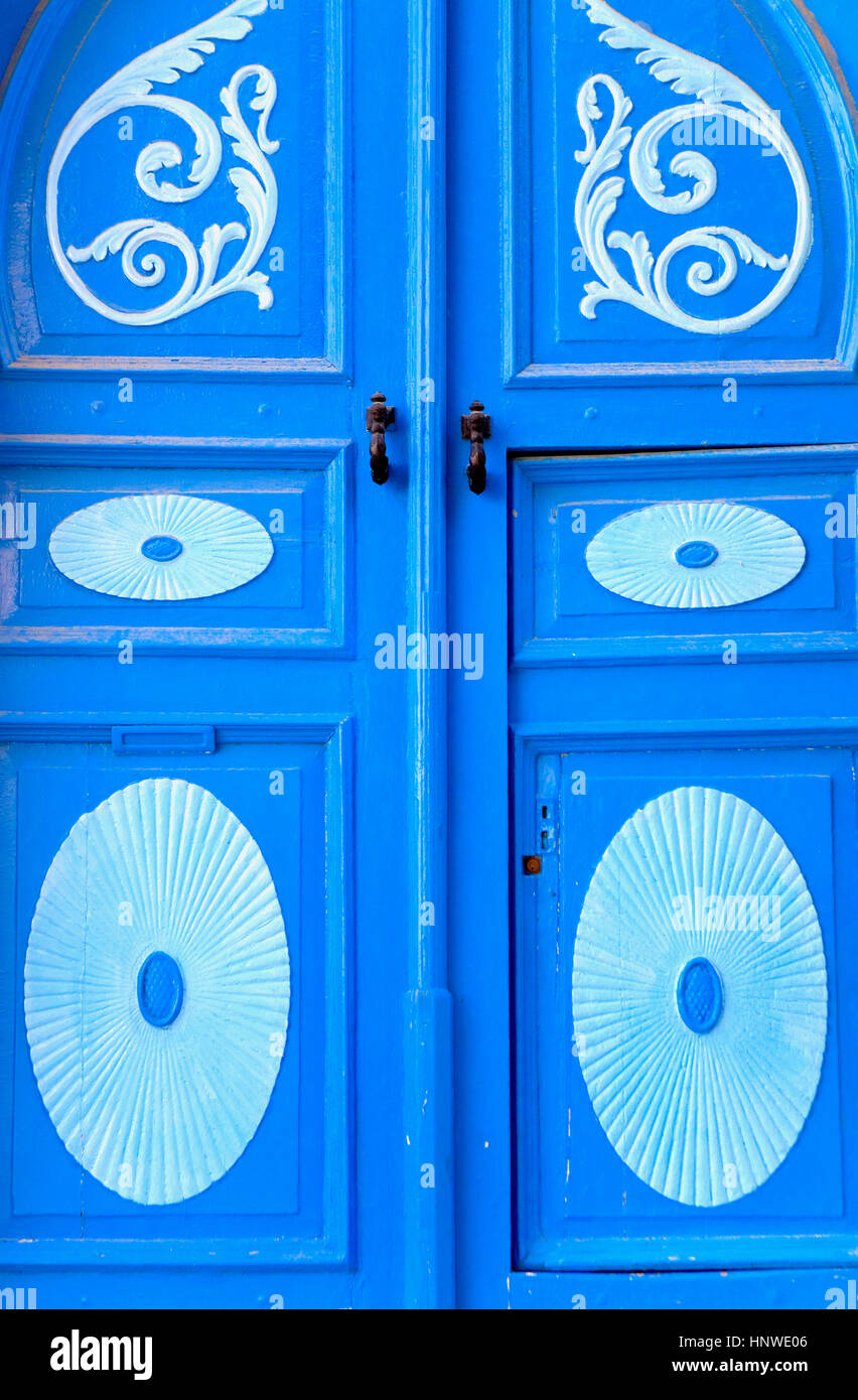 Tunez: Sidi Bou Said.particolare di una porta Foto Stock