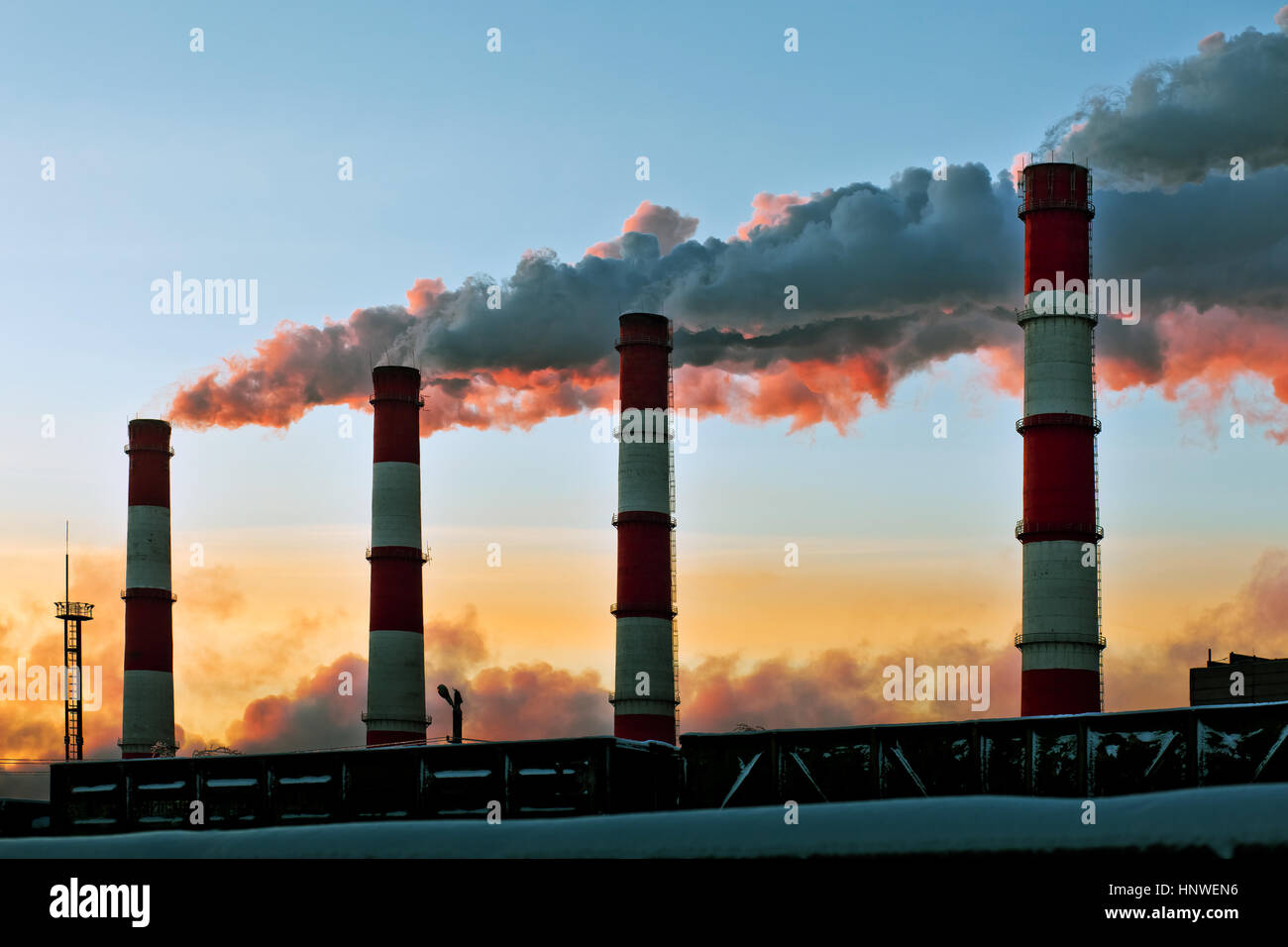 Inquinamento atmosferico factory Foto Stock
