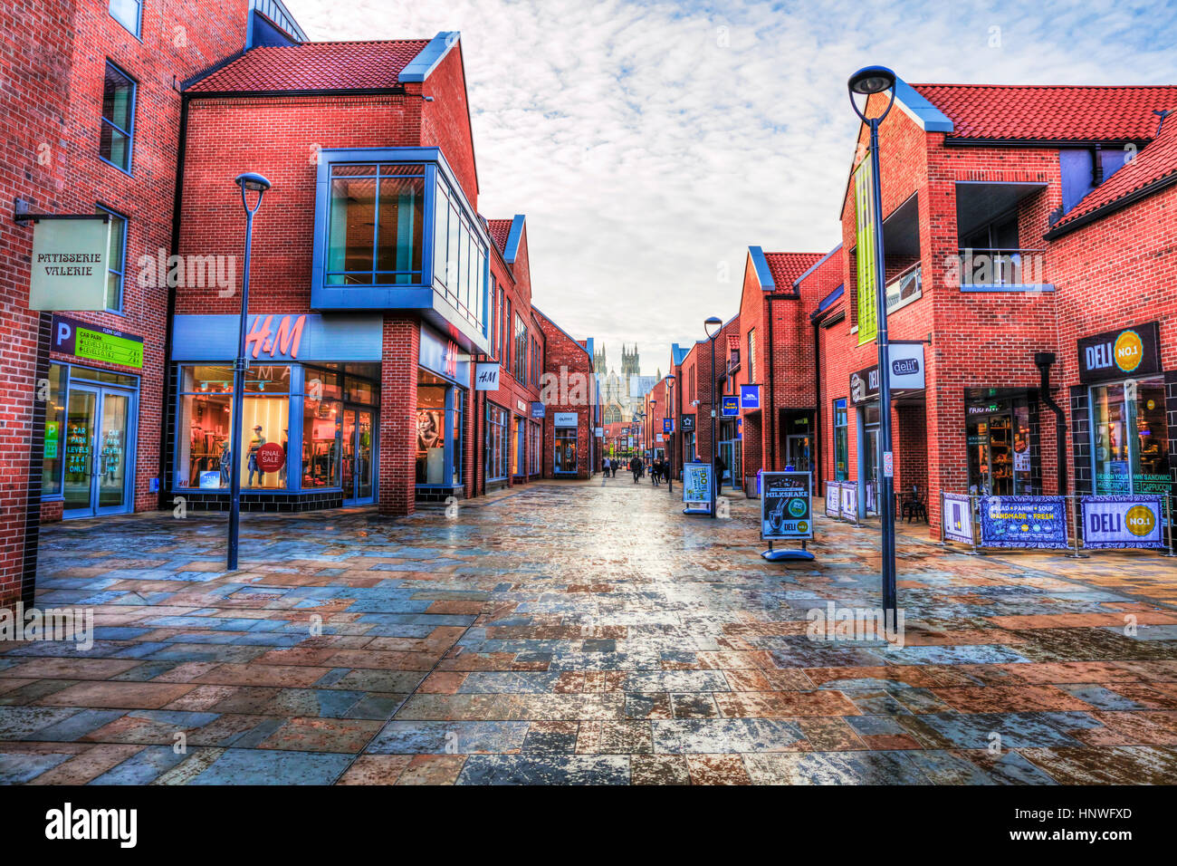 Beverley shopping center Flemingate Beverley negozi marche outdoor area dello shopping Negozi i Negozi Foto Stock
