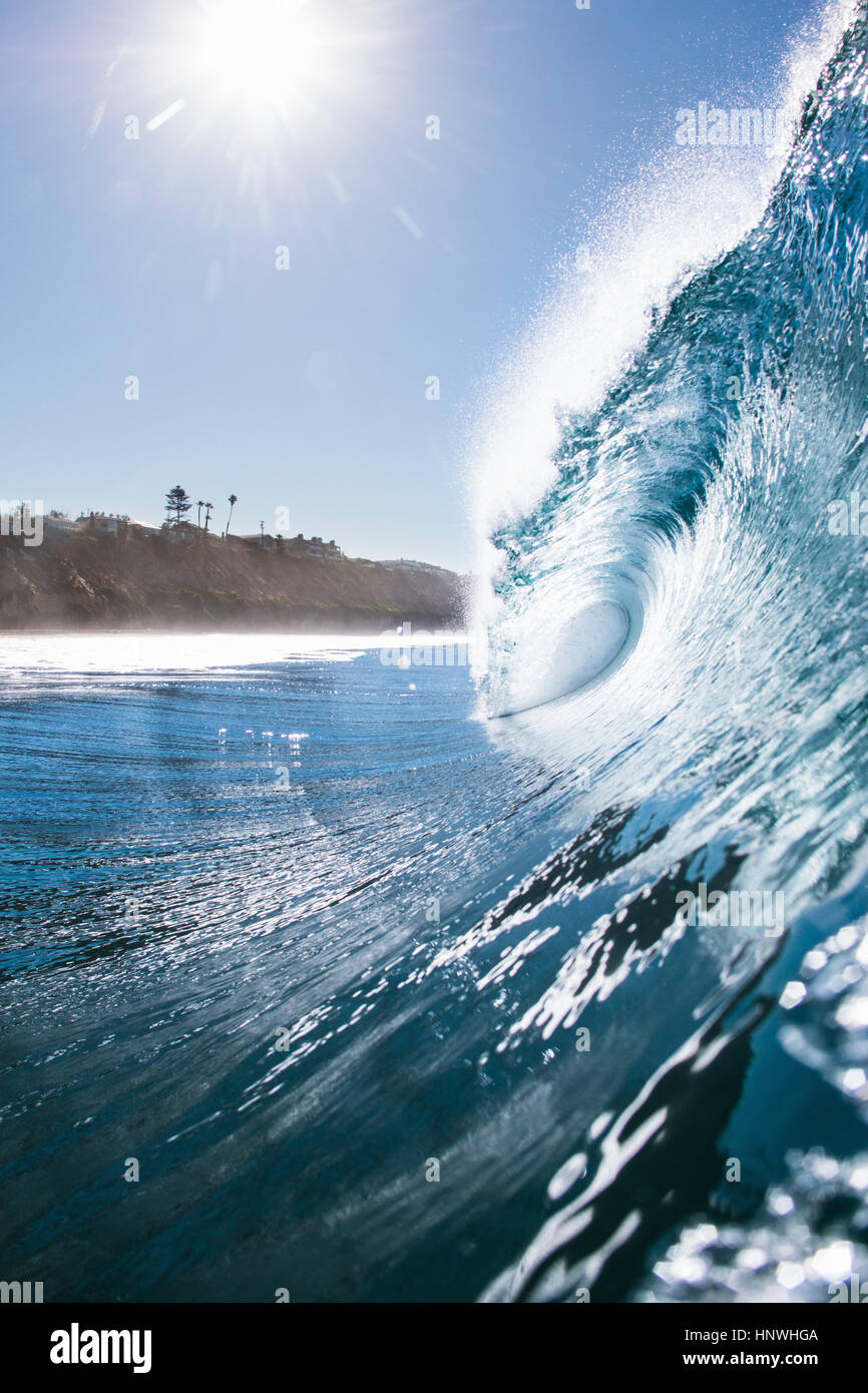 Oceano onda, Encinitas, CALIFORNIA, STATI UNITI D'AMERICA Foto Stock