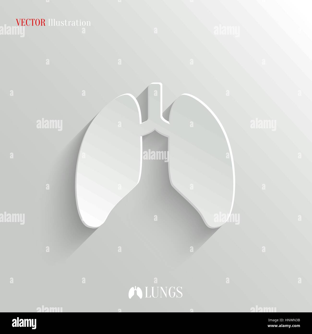 Icona dei polmoni - vettore illustrazione web, facile incolla per qualsiasi sfondo Illustrazione Vettoriale