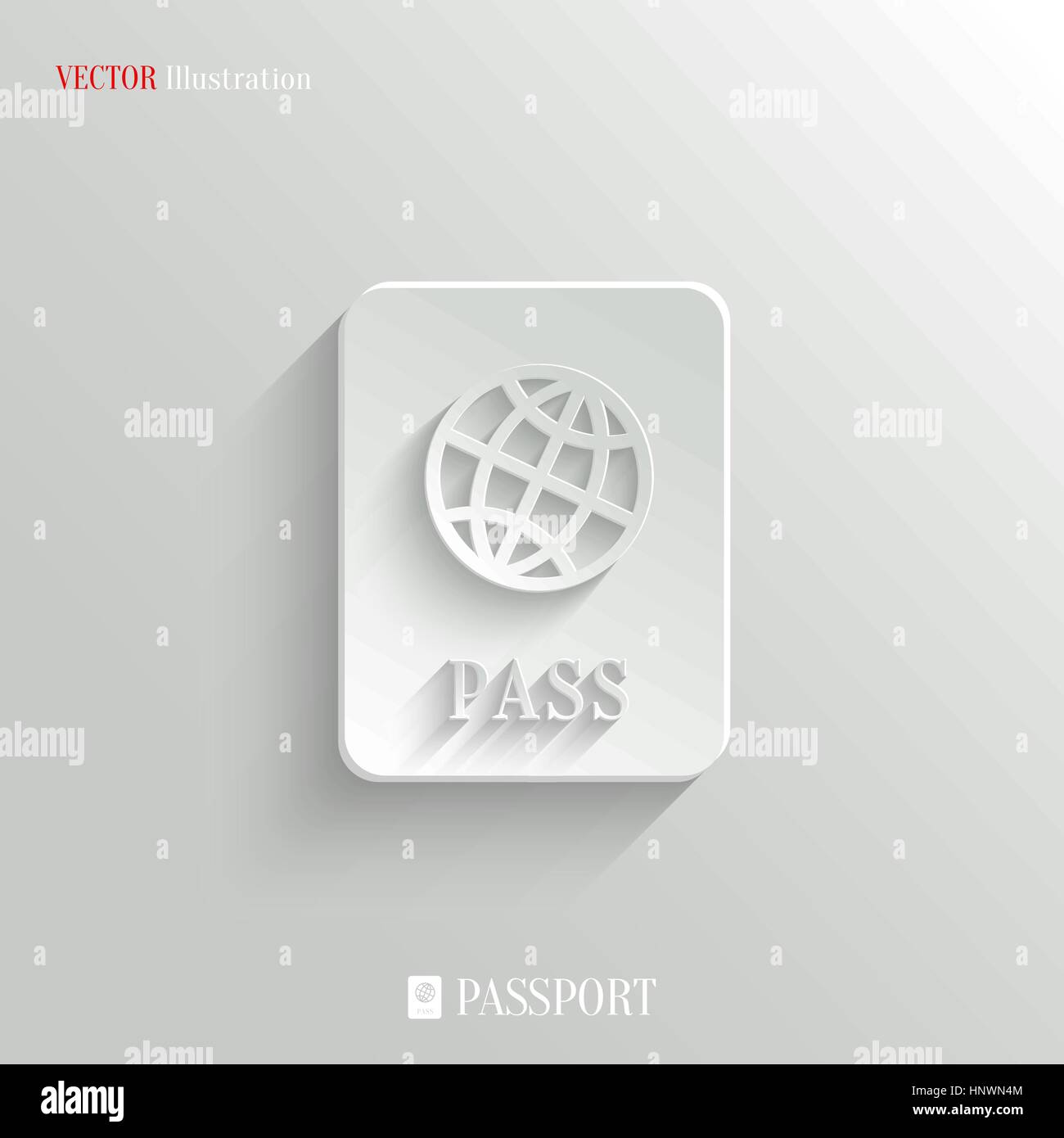 Icona di passaporto - vettore illustrazione web, facile incolla per qualsiasi sfondo Illustrazione Vettoriale