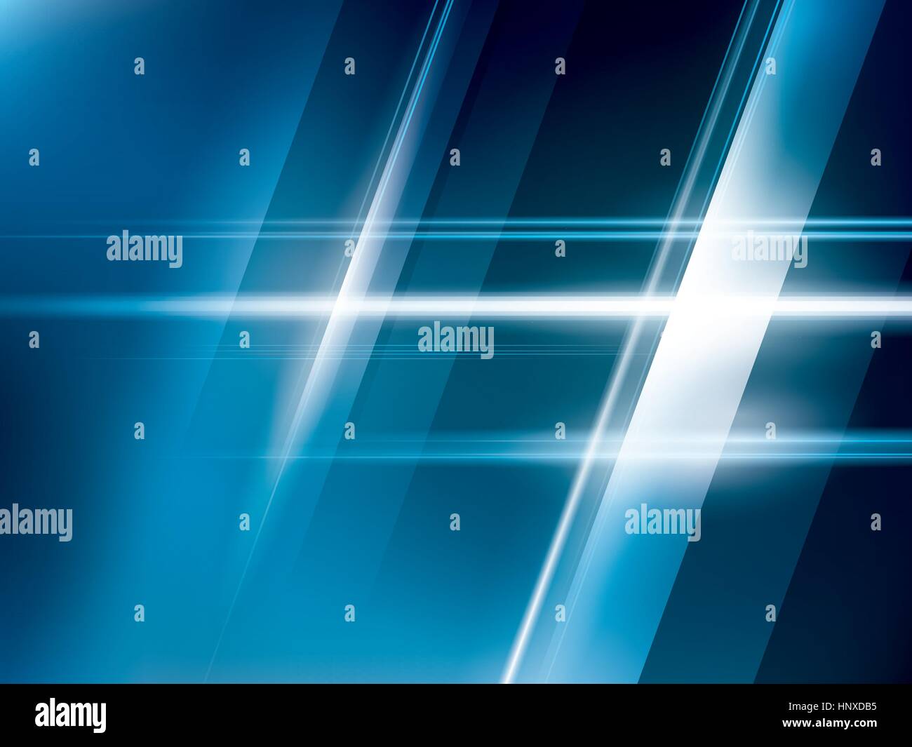 Luci luminose blu su sfondo astratto vettore con strisce di forme Illustrazione Vettoriale
