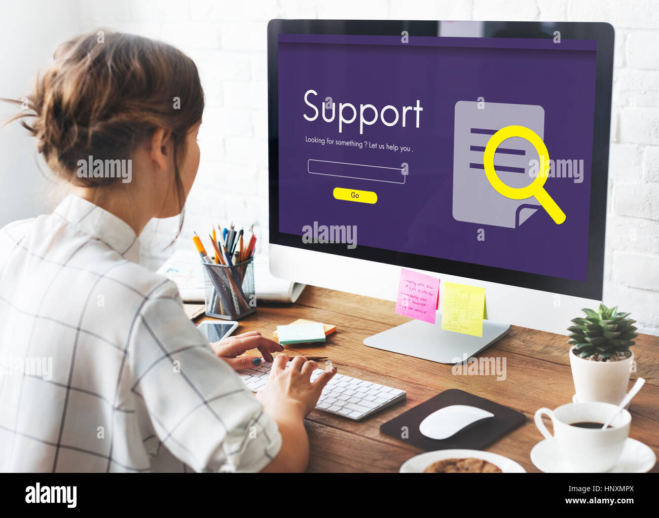 Call Center Hot Line Concetto di informazioni Foto Stock