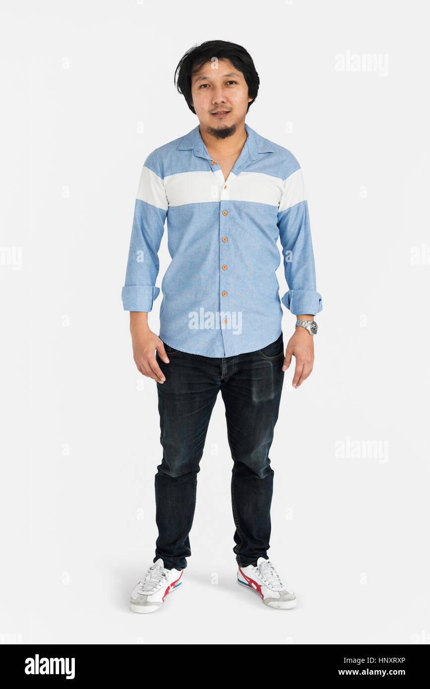 Persone uomo corpo pieno Studio concetto Shoot Foto Stock