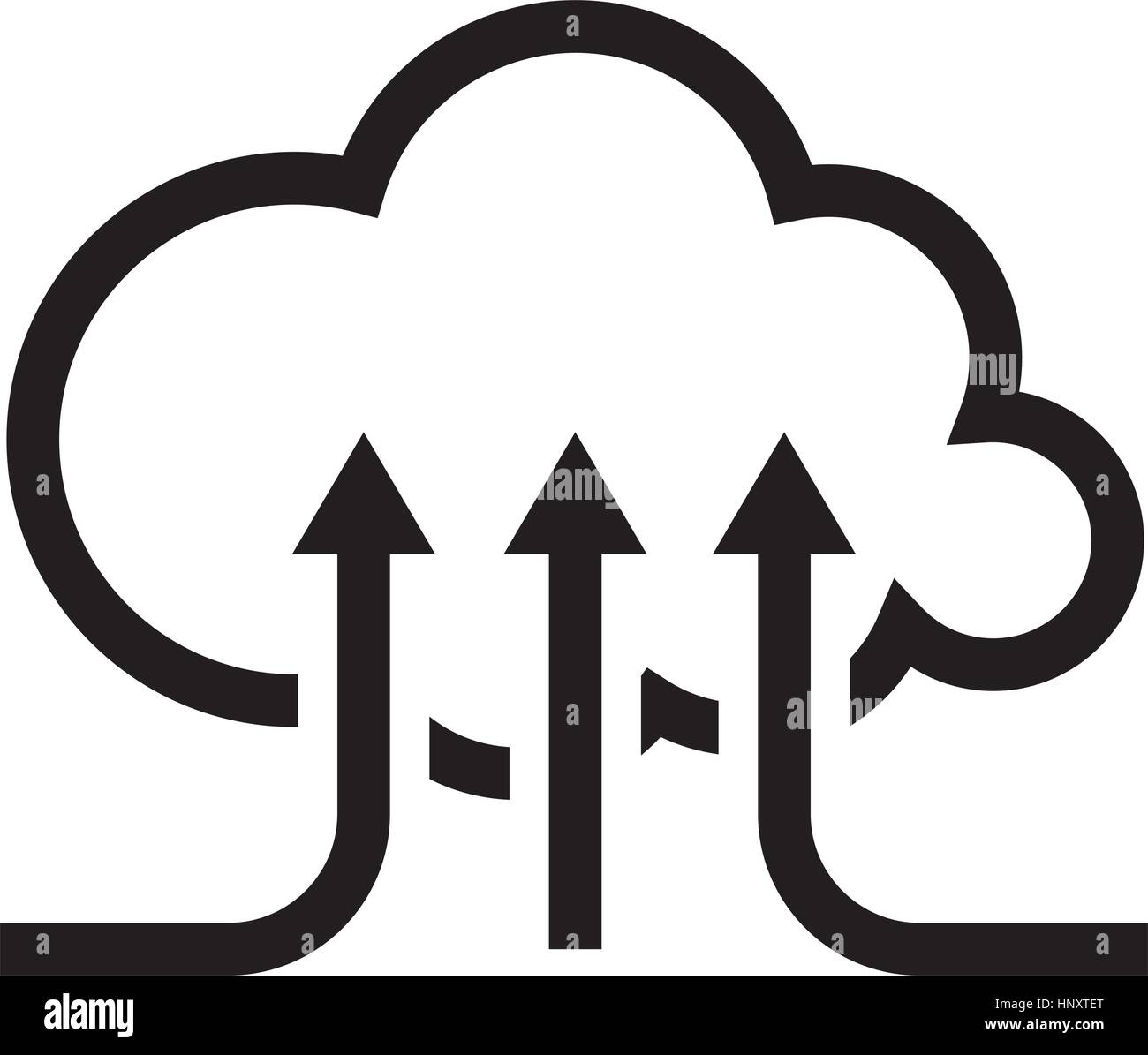 Online i servizi cloud. Design piatto icona. Illustrazione Vettoriale