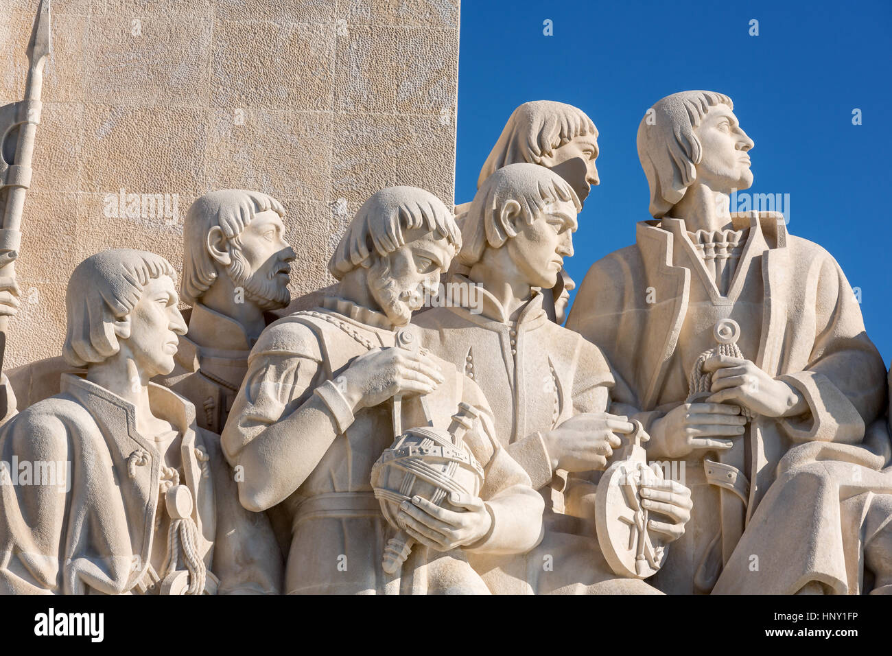 Il Monumento delle Scoperte, Padrao dos Descobrimentos, Belem, Lisbona, Portogallo Foto Stock