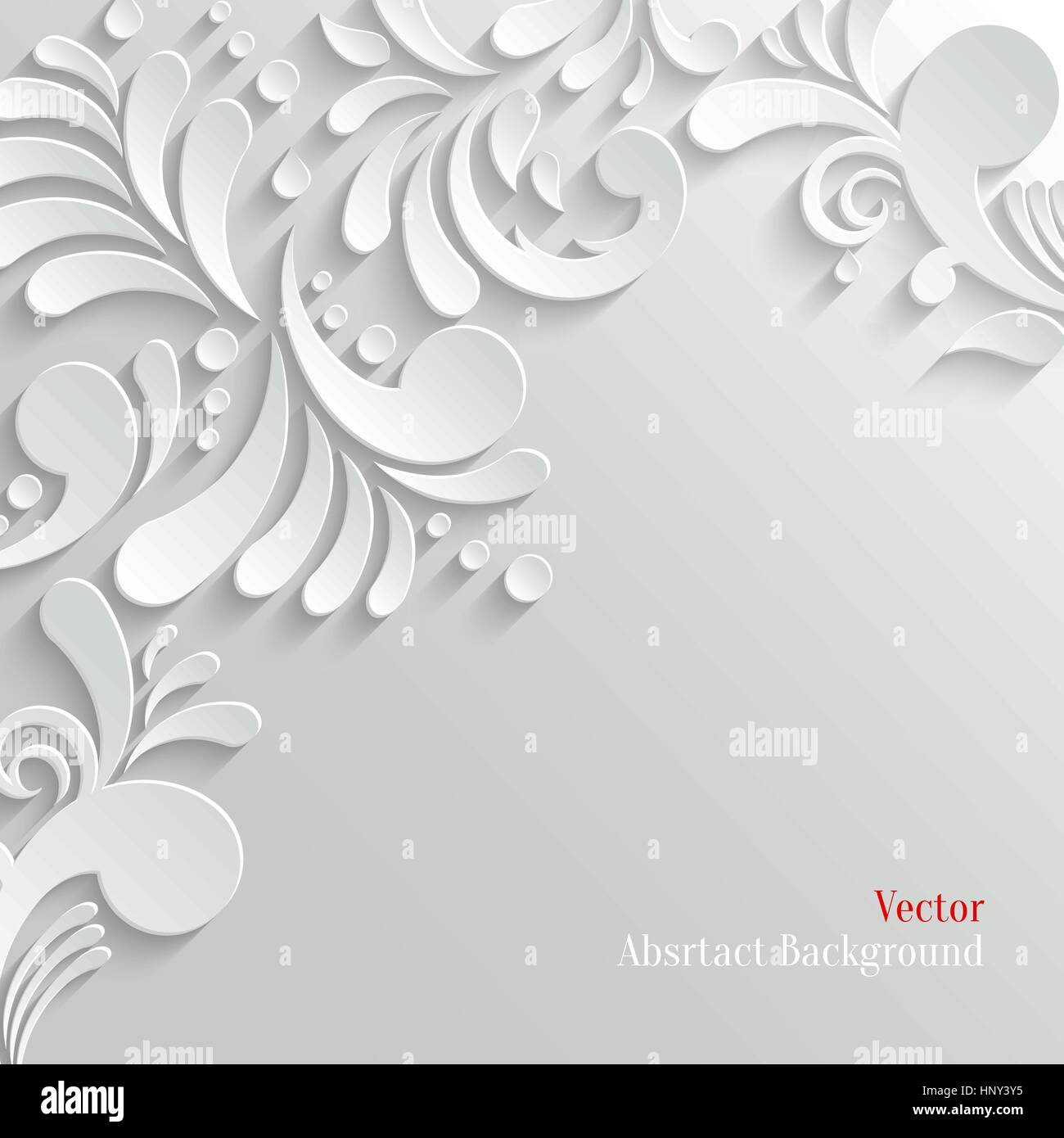 Abstract Floral 3d sfondo, alla moda del modello di progettazione Illustrazione Vettoriale