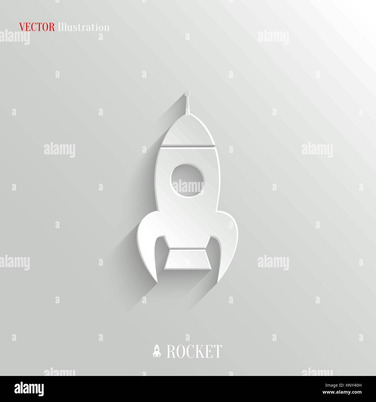 Icona del razzo vettore - avviare il concetto sullo sfondo Illustrazione Vettoriale