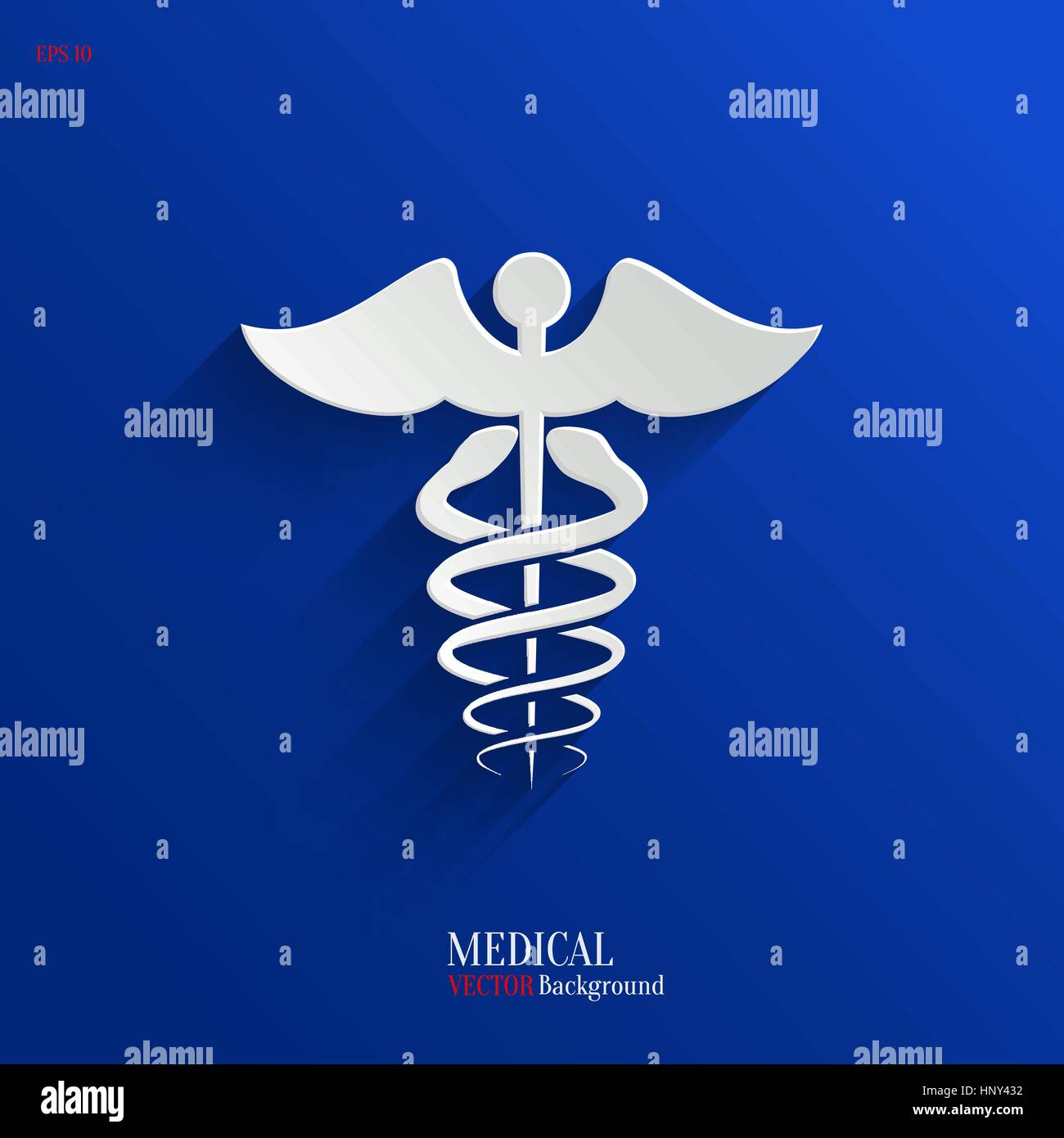 Abstract Medical lo sfondo con il caduceo simbolo medico. Icona del vettore Illustrazione Vettoriale