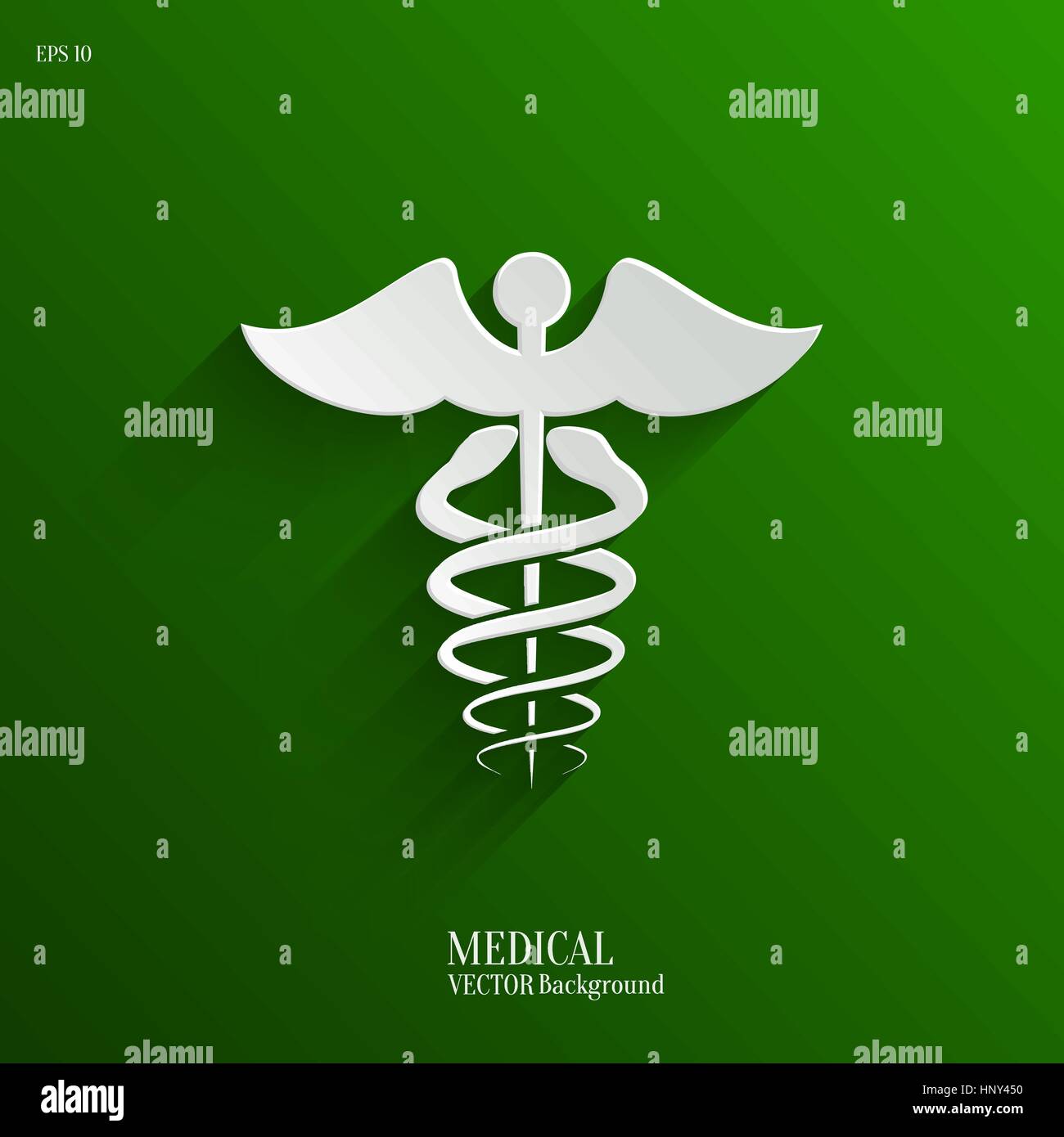 Abstract Medical lo sfondo con il caduceo simbolo medico. Icona del vettore Illustrazione Vettoriale