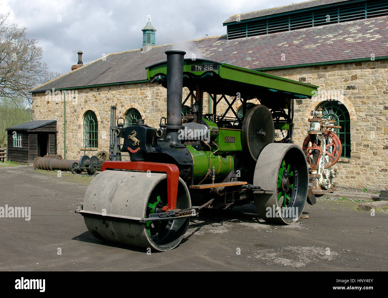 1925 Aveling & Porter rullo su strada Foto Stock