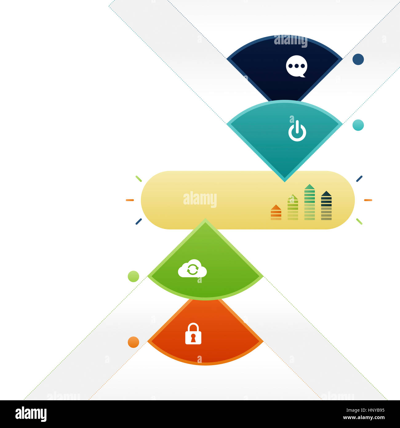 Infografico forme della ventola Foto Stock