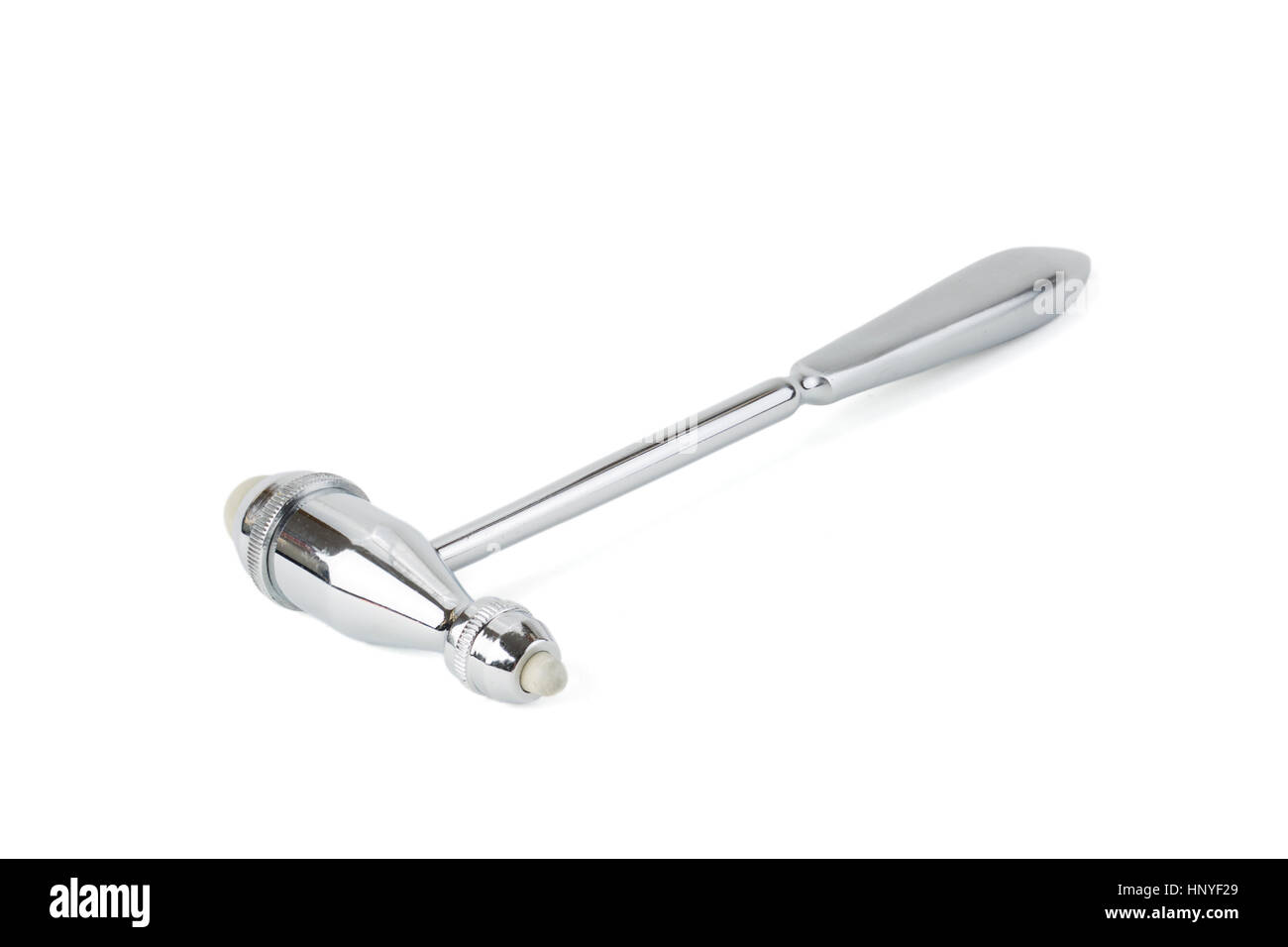 Medical tendine martello reflex isolato su bianco studio shot vista frontale Foto Stock