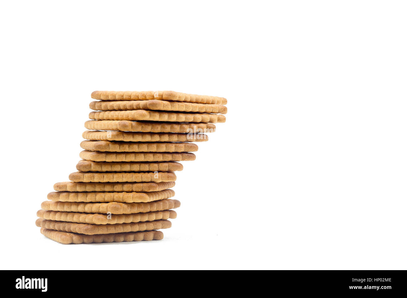 I cookie isolato su uno sfondo bianco con testo Foto Stock