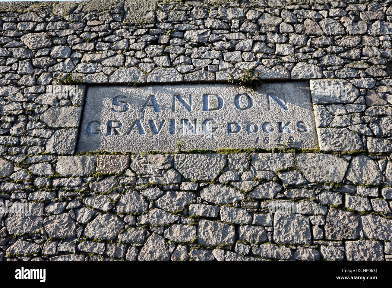 Sandon graving dock liverpool docks dockland regno unito Foto Stock