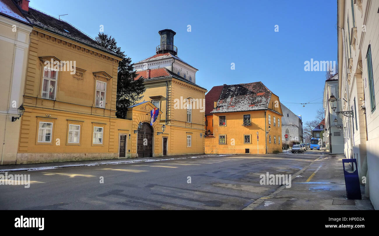 Città di Zagabria centro storico città alta, capitale della Croazia Foto Stock